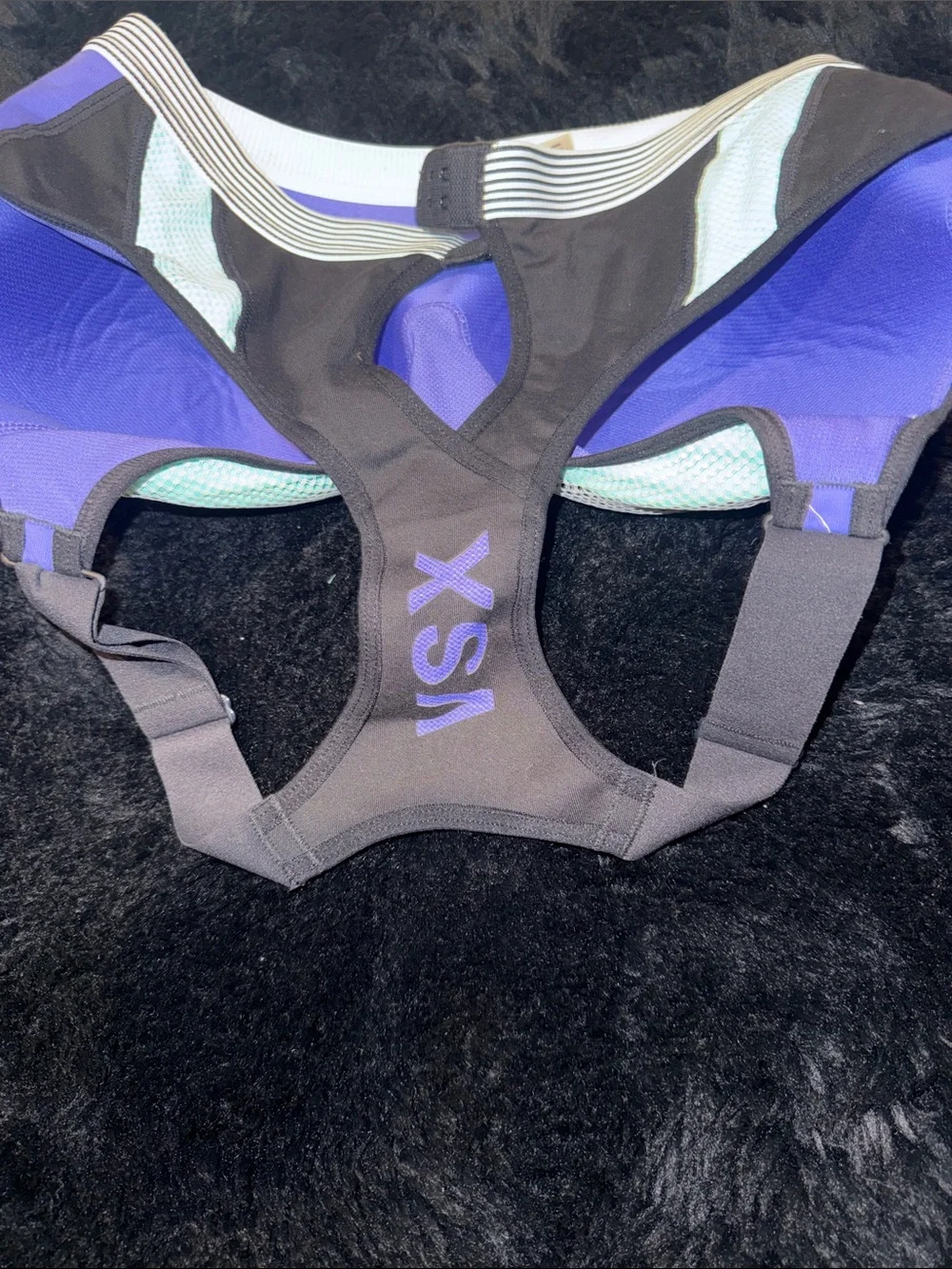 VSX Mint Green & Purple Racerback Support Sports Bra